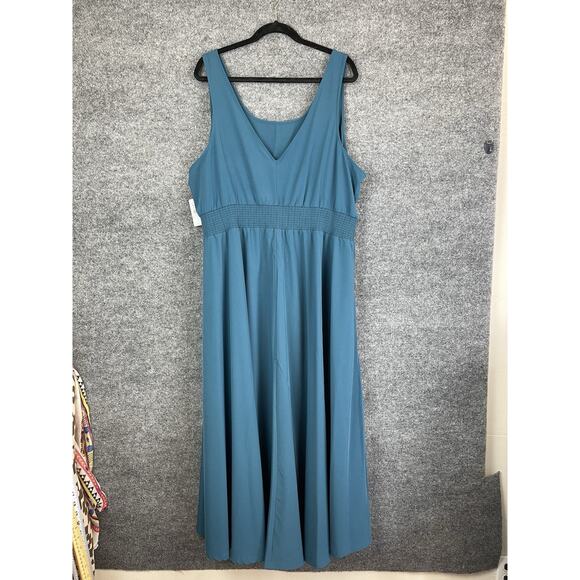 Torrid Strech Woven Maxi Active Dress Legion Blue 3X 22-24 Vacation Resort - Picture 6 of 13